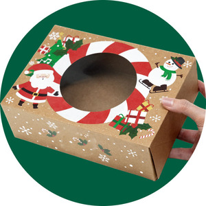 Tùy Chỉnh Kỹ Thuật Số In Kẹo Thực Phẩm Hộp Rõ Ràng Cửa Sổ Cho Macarons Cookie Món Tráng Miệng Bánh Mặt Hàng Món Quà Giáng Sinh Ý Tưởng Làm Giấy - Product Image 5