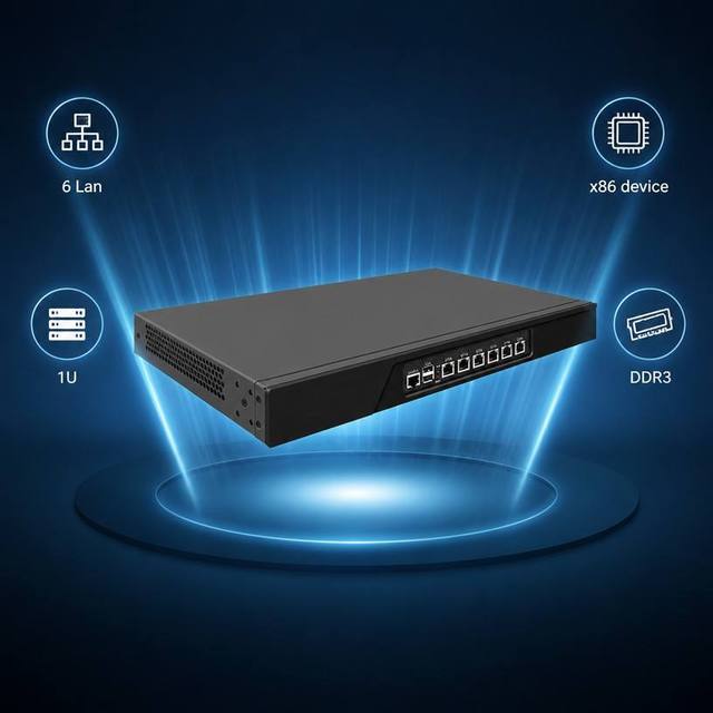 X86 Rackmount Network Security Appliance Device 6 Lan I3-3217U Port DDR3 Hardware Gigabit 1U Router PfSense Firewall