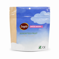 Sacs refermables en Mylar personnalisés avec logo de marque, fenêtre transparente et fermeture éclair pour l'emballage de bonbons