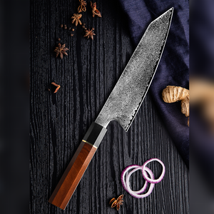<span class=keywords><strong>Couteau</strong></span> de cuisine japonais Kiritsuke de 8 pouces avec manche en bois de rose Couteaux de cuisine en acier damas <span class=keywords><strong>Couteau</strong></span> de <span class=keywords><strong>chef</strong></span> - Product Image 5