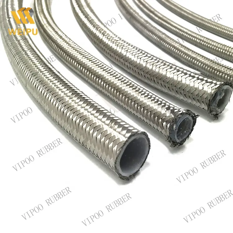 Best quality PTFE stainless steel braided rubber hose factory direct sale cheap price