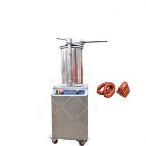 Embutidora de salchichas eléctrica comercial, máquina para hacer relleno, precio, máquina de llenado de salchichas hidráulica, planta de línea de producción - Product Image 1