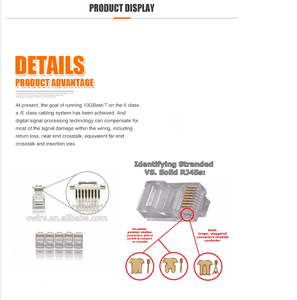 Соединитель RJ45 cat5e/cat6, Fu'/3u/6u/15u/30u/50u, 100 шт./кор. - Product Image 4