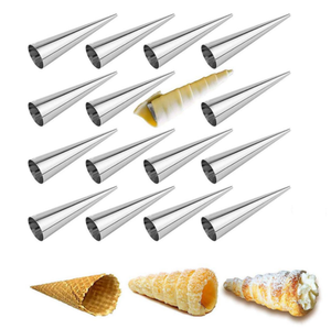 Tubes de Cannoli <span class=keywords><strong>en</strong></span> acier inoxydable, formes de Cannoli crème antiadhésive <span class=keywords><strong>corne</strong></span> danois moules à pâtisserie pour Croissant coquille crème rouleau - Product Image 3