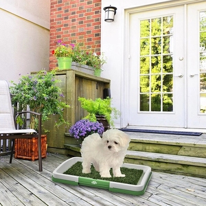 इनडोर पॉटी प्रशिक्षण पालतू आपूर्ति 3 परतों बड़े सिमुलेशन घास लॉन पालतू शौचालय पैड चटाई कुत्ते शौचालय ट्रे - Product Image 3