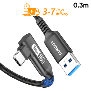 Câble d'alimentation USB C SUNGUY 0,3 m 18 W, câble de charge rapide et de transfert de données, prix usine, pour le marché européen - Product Image 1