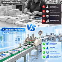 Machine de comptage automatique électrique à friction avec alimentation par convoyeur et bande de collecte réglable pour cartes, manuels, étiquettes et cartes de jeu