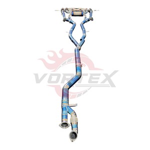 ระบบท่อไอเสียแบบ Catback วาล์วควบคุมความยาวเท่ากัน สีฟ้า Vortex Burnt Titanium สำหรับ BMW G80 M3 G82 G83 M4 S58 3.0T แบบติดตั้งได้โดยตรง - Product Image 2