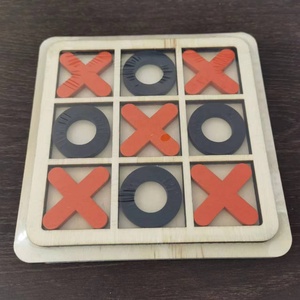 レジャーバトルパズルボードゲームTICTAC TOEカジュアル対木製XOチェスボードゲーム子供用