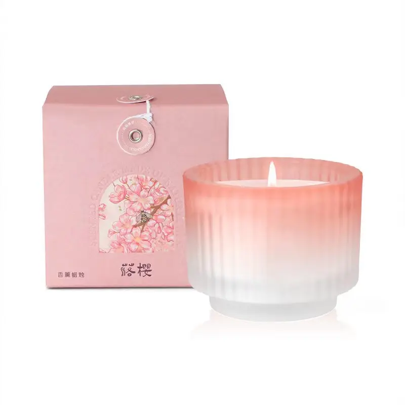 Color Changing Glass Candle Jars Aromatic Candles Home Fragrances Smokeless Luxury Scented Soy Candles With Gift Box