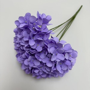 Hydrangeas artificiels à toucher réel, faits à la main, modernes, verts, à grandes têtes, à tige unique, vente en gros - Product Image 3