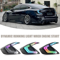 Luz Trasera LED RGB Mejorada al por Mayor para Honda Civic 10ª Gen 2016-2021 Sedán, Piezas de Automóvil Modificadas, Conjunto de Luz Trasera Dinámica