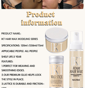 Logo personnalisé sans alcool marque privée Braids <span class=keywords><strong>Locks</strong></span> tisse pommade de coiffure para el cabello bâton de cire pour perruque femmes hommes - Product Image 5