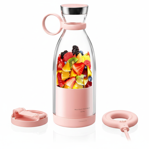 Mixeur portable en acier inoxydable avec couvercle de tasse de voyage de 350 ml pour les smoothies et les jus, durable, en PE - Product Image 2