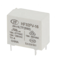 Relais Hongfa d'origine HF32FV-16-5-HLTF HF32FV-16-12-HLTF HF32FV-16-24-HLTF 16A 5V 12V 24V Relais d'alimentation CC pour maison intelligente