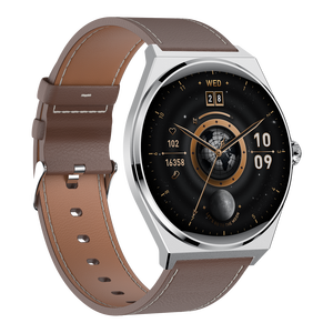 Montre connectée unisexe classique en cuir, ultra-fine, écran AMOLED premium pour suivi du sommeil 5.3, surveillance de la santé IP67, e-mail - Product Image 3