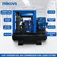 380V 220V 50Hz 60Hz 10Hp 7.5Kw 25-40 Cfm combiné 4 en 1 compresseur d'air rotatif PM VSD à vis avec sécheur d'air