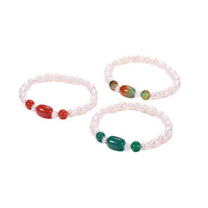 Bracelet en perles de riz baroques d'eau douce de 7 mm pour femmes, source de bijoux en gros, bracelet, bracelet, bracelet - Product Image 5