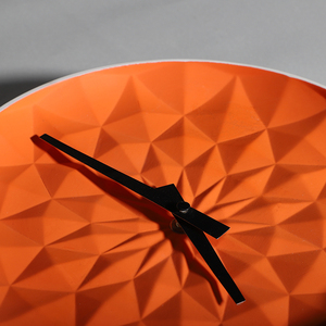<span class=keywords><strong>Orologio</strong></span> da parete in ceramica moderna fatta a mano con origami arancione - Product Image 5
