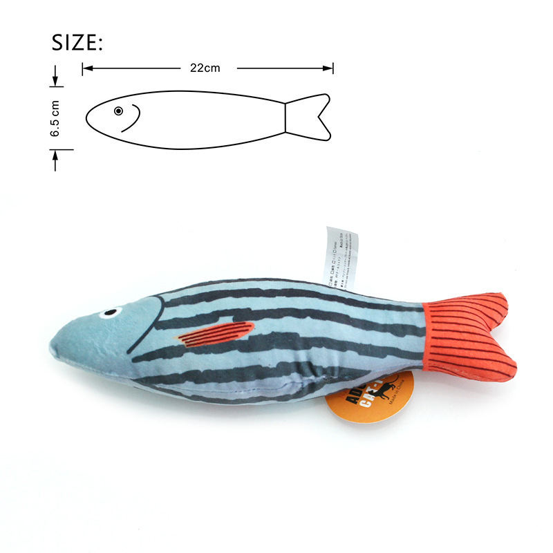Gray blue-striped fish