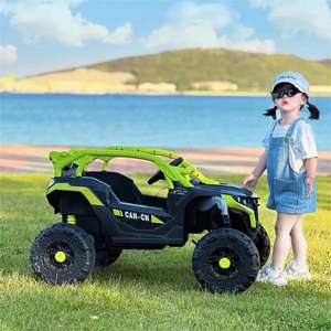 Voitures électriques rechargeables tout-terrain pour enfants de 3 à 12 ans, <span class=keywords><strong>petites</strong></span> roues en plastique avec musique, lumières et télécommande - Vente chaude - Product Image 1