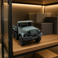 Camion de transport militaire RC à 6 roues, télécommande 2.4G, prêt à l'emploi, jouet électrique avec chargeur pour enfants, cadeau - Niveau expert en métal