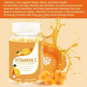 Gomitas de Vitamina C con <span class=keywords><strong>Ácido</strong></span> <span class=keywords><strong>Ascórbico</strong></span> para Energía, Marca Privada OEM, Suplemento para Adolescentes y Adultos, 60 Unidades - Product Image 5