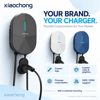 Nouveau chargeur de VE AC Xiaochong 14 kW à double connecteur, partage d'énergie intelligent, design taillé au diamant, montage mural/sur pied, Type 2, ODM