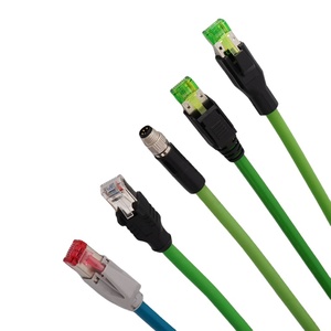 <span class=keywords><strong>Ethernet</strong></span> profinet CAT6 màu xanh lá cây Áo khoác M12 4/8Pin D mã LAN Cáp cắm kết nối cáp thông tin liên lạc Nam đến Nam - Product Image 1