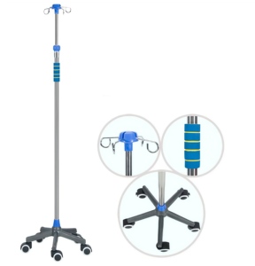 Adjustable Infusion Stand Medical IV <b>Pole</b> Stand Convenient and Hospital Clinic Drip Stand - Product Image 1
