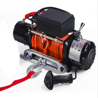 Treuil électrique robuste en acier pour 4x4 avec câble en acier, commande sans fil, 12V 24V, 12000lbs, pour camions tout-terrain 4x4