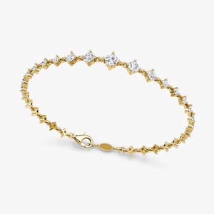 Best Selling Round Cut Vvs1 D Color Gra Moissanite Tennis <b>Bracelet</b> 14k Gold Filled Simple Trendy Jewelry for Women Office - Product Image 6
