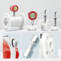 Medidor de flujo de turbina de PTFE de alta precisión para monitoreo y control de procesos industriales de líquidos corrosivos químicos
