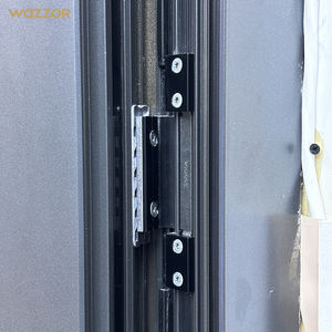 Wazzor USA 미국 스타일 고품질 솔리드 피벗 외부 보안문, 주택용 금속 현관문 - Product Image 3