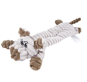 Nouveau design de jouets pour chiens de compagnie jouet sonore en peluche Squeaker ChewToy Animal velours côtelé cochon vache chien - Product Image 3