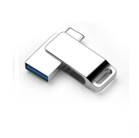 Clé USB KDATA Type-C 128 Go 256 Go Double Connecteur OTG Clé USB 32 Go 64 Go Métal Personnalisée USB 3.0 pour Téléphone Ordinateur Portable