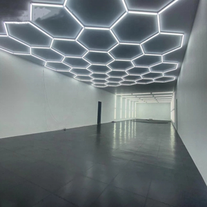 Nhà để xe Hexa lưới kiểm tra nội thất ô tô đường hầm Chi Tiết Đèn tay làm việc LED tuyến tính hình lục giác Trần chi tiết ánh sáng - Product Image 5