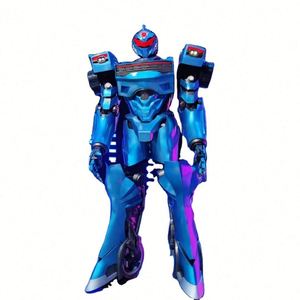 Costume de robot transformable réaliste pour adulte, conçu et fabriqué à la main par des designers, Autobot bleu portable - Product Image 1