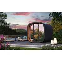 Sauna Exterior de Alta Calidad para 6 Personas, Cabina de Sauna en Forma de Cubo, Alivia la Fatiga, Sauna de Vapor Seco de Madera de Alta Practicidad
