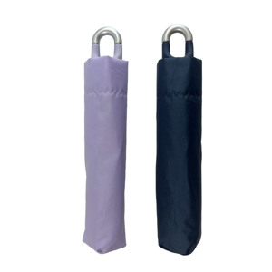 Parapluie manuel à six baleines, pliant en trois, design classique, en vinyle, avec logo imprimé, pour voyage, diamètre ouvert 99 cm, vente en gros - Product Image 2