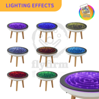 Table à bulles rondes et fluides avec lumières LED - Bulles dynamiques changeant de couleur, ajustables à volonté pour les bars et les salles sensorielles