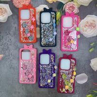 Coque de téléphone BAILI Factory Glitter Drop Gold Diamond avec bracelet, motif de dessin animé mignon, nœuds, boucles d'oreilles, bracelet pour Samsung A16