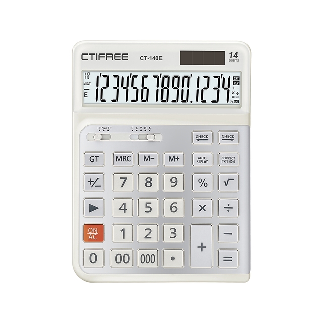 Professional Calculators CTIFREE ECO-002 Plastic Cauculadora Keyboard and Screen Calculdora 14 Digits Custom Calculators Parts