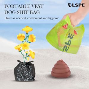Sacs écologiques compostables pour ramassage de fèces de chien, en plastique coloré avec cordon de serrage, contrôle efficace des odeurs pour l'élimination des déchets d'animaux - Product Image 3