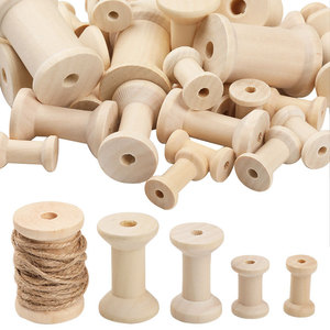 Natural Wood Spool Handmade Solid Wood <b>Retro</b> Craft Supply For DIY <b>Decorations</b> And Winding Coil - Product Image 1