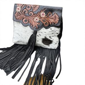 Bolso de Mano de Cuero Genuino Impermeable para Mujer, con Cadena y Diseño de Estrella, para Teléfono Móvil - Product Image 4