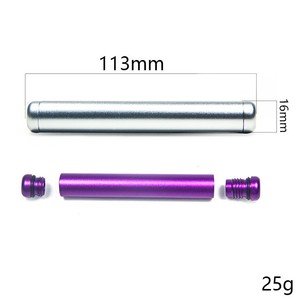 Custom Logo King Size Smoking Joint Tube with Screwed Lids Aluminum Cigarette Jar Tobacco Dry Flowers Herb Storage Tube - Product Image 6
