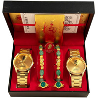 Vente en gros directe usine E-commerce Chine Coffret cadeau commémoratif Or Couple Énergie Quartz Meilleures ventes Ventes d'entreprise