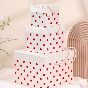 Wedding Birthday Engagement Gift <b>Box</b> Empty Hand-Held High-End Polka Dot Pattern Round Shape <b>Candy</b> <b>Box</b> - Product Image 2