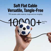 Câble de charge rapide rétractable Type-C 240W 1,2M avec gaine en PVC, modèle HC1, support de téléphone, compatible Carplay, câble de données portable
